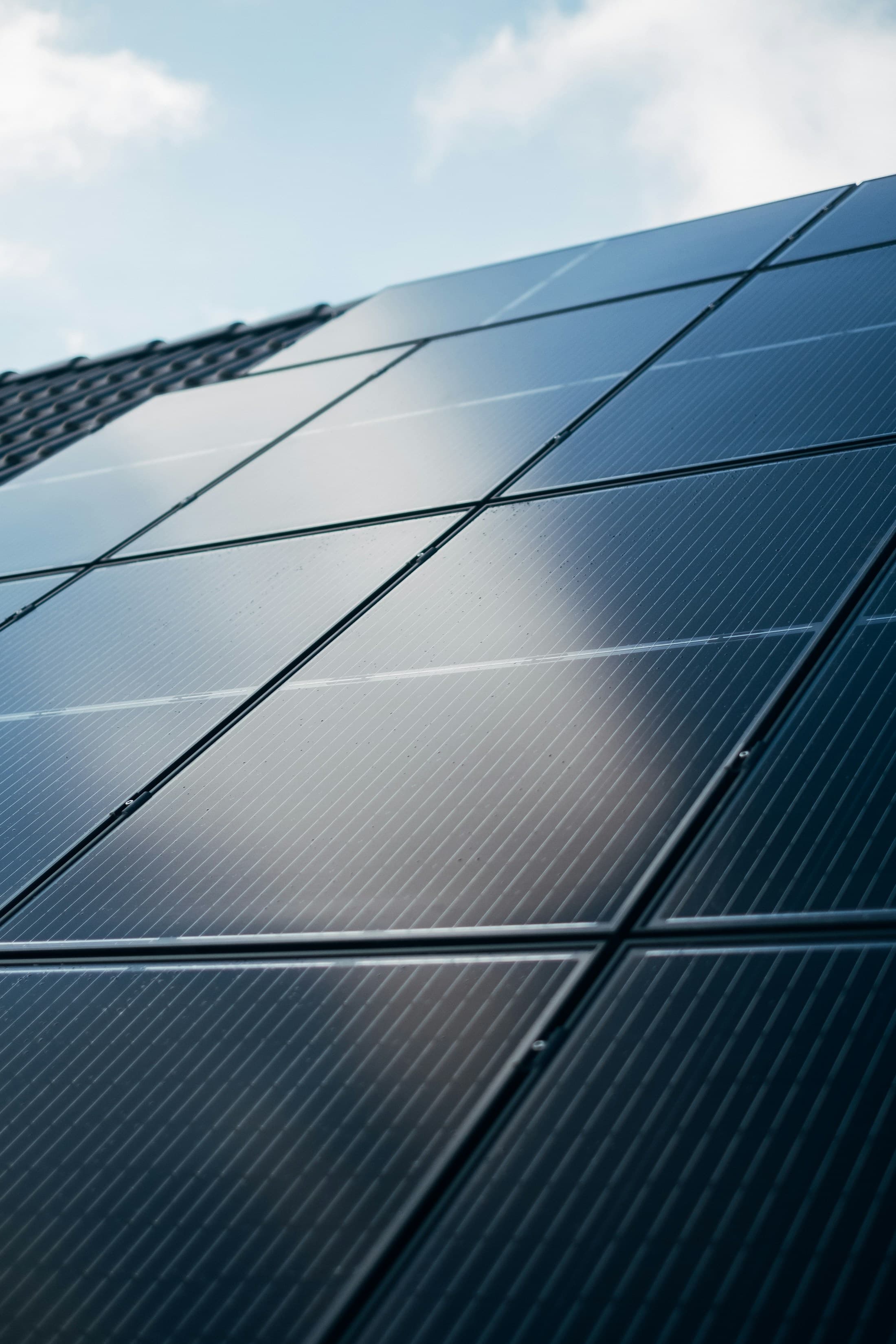 Solar panels in the sunlight
